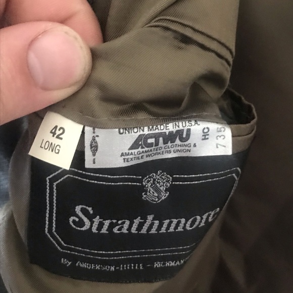 Mens suit jacket Strathmore USA 100% wool 42 Long - Picture 8 of 8
